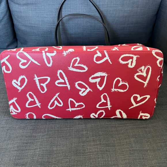 NWT KATE SPADE LIPSTICK HEARTS TOTE HANDBAG - Picture 6 of 12